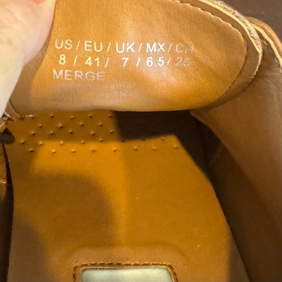 Kenneth Cole Merge Brown Lace Up Square toe dress shoes size 8 - Picture 10 of 13